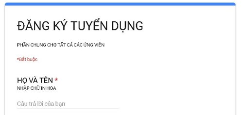 Đăng ký tuyển dụng 2019 online 